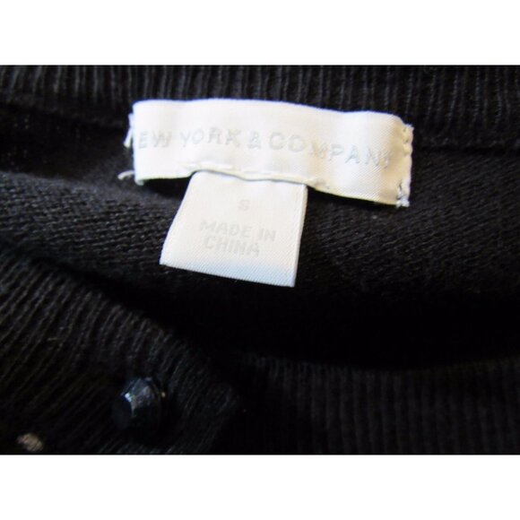 New York & Company Black Gray Thin Cardigan S - Picture 5 of 5